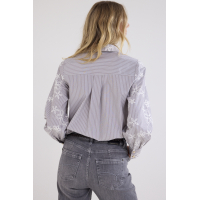 Tramontana Blouse Rhinestones Chocolate